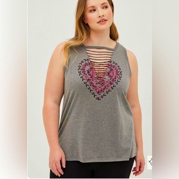Torrid Slasher Tank - Cotton Tapesty
Heart Grey - Picture 1 of 6